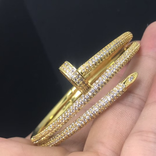 Classic Brand Light Luxury Cartier Three circle full diamond nail bracelet Party Delivery Factory Direct Sales Free Shipping