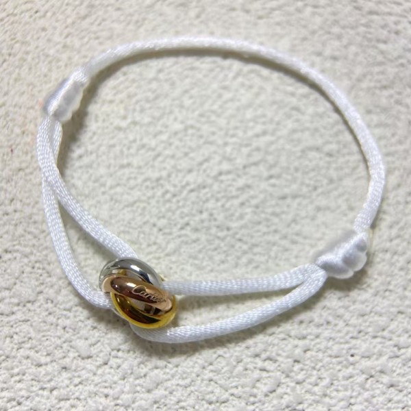 High-quality Classic Brand Cartier New Three Ring Three Color Rope Bracelet Neutral Jewelry Factory Direct Sales 