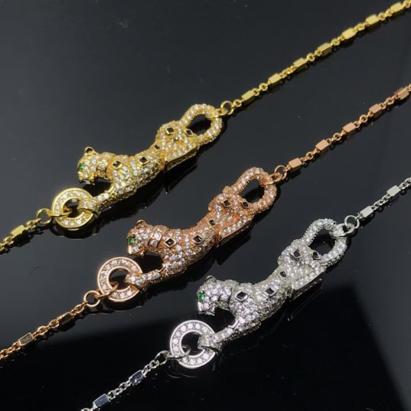 Light Luxury Brand Cartier New Full Diamond Leopard BraceletHigh Quality Jewelry Factory Direct Sales Free Shipping
