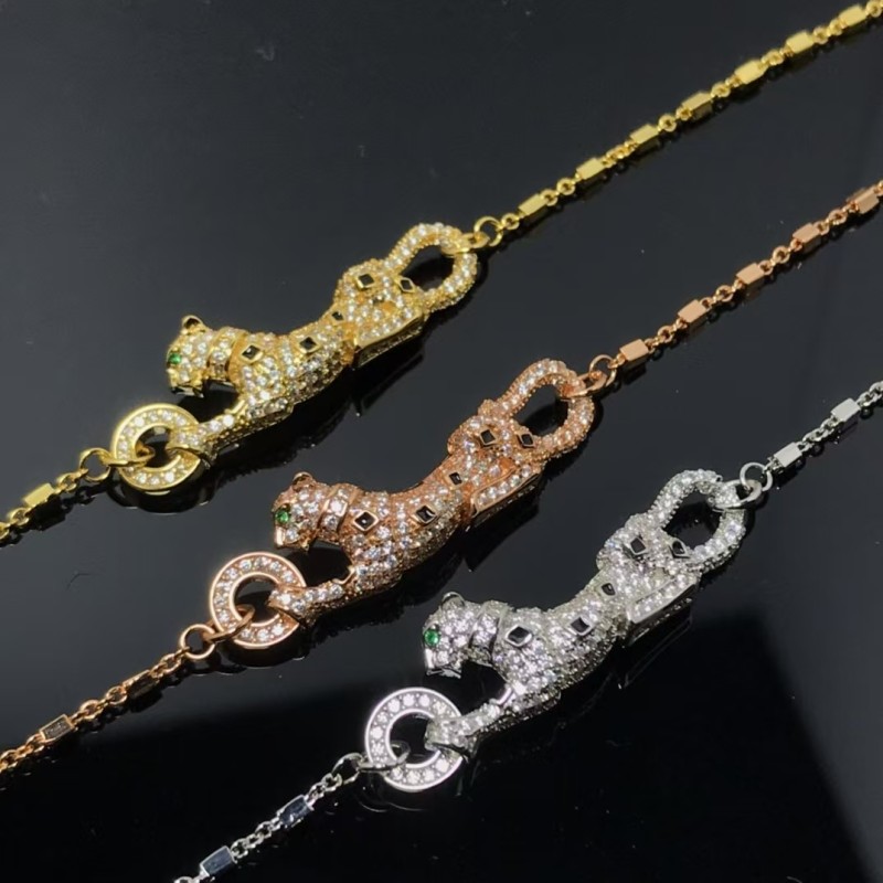 Light Luxury Brand Cartier New Full Diamond Leopard BraceletHigh Quality Jewelry Factory Direct Sales Free Shipping