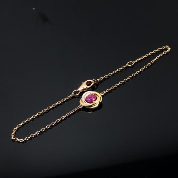 Light Luxury Brand Cartier New Three Color Single Diamond Bracelet Quality Jewelry Factory Direct Sales Free Shipping