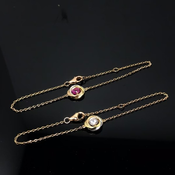 Light Luxury Brand Cartier New Three Color Single Diamond Bracelet Quality Jewelry Factory Direct Sales Free Shipping 