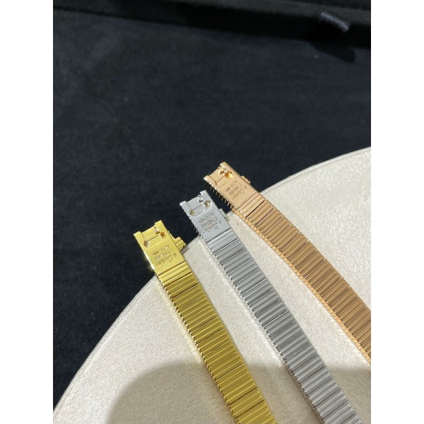 High version Cartier new LOVE thread striped snake bone bracelet V gold CNC precision craftsmanship 
