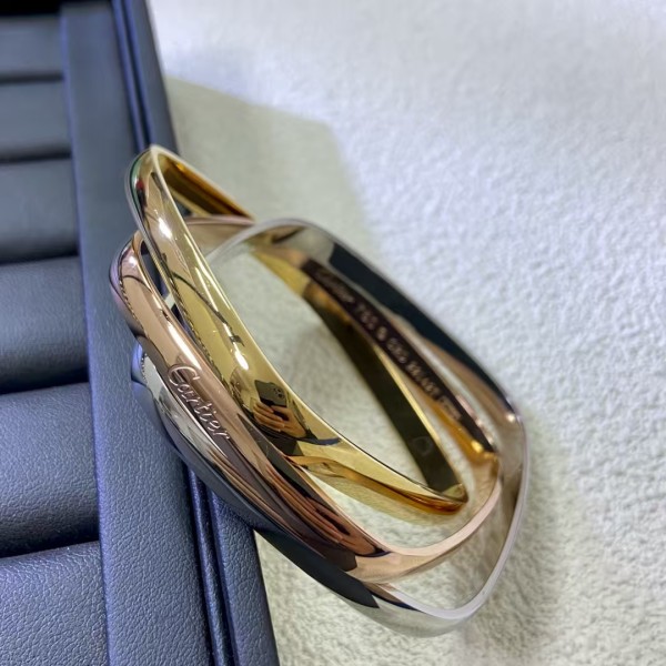 High-quality Classic Brand Cartier New Three Color Three Circle Square Bracelet Factory Direct Sales