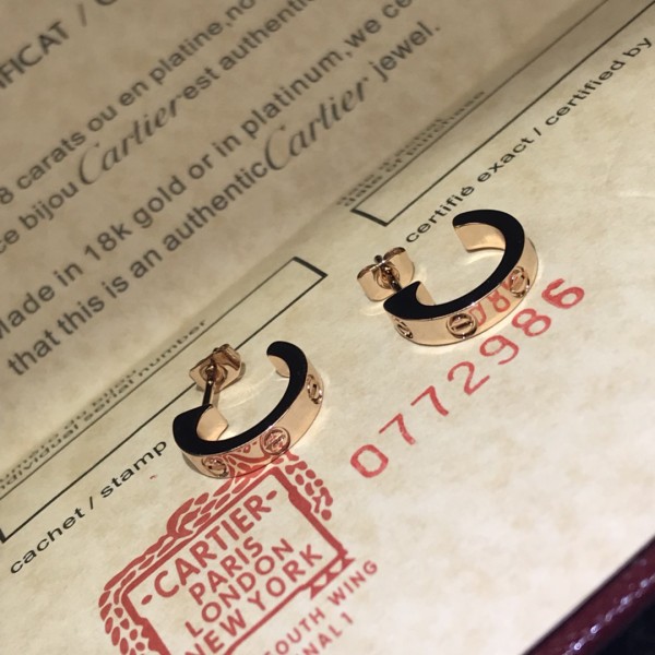 Cartier earrings high-end classic screw pattern non drilling earrings