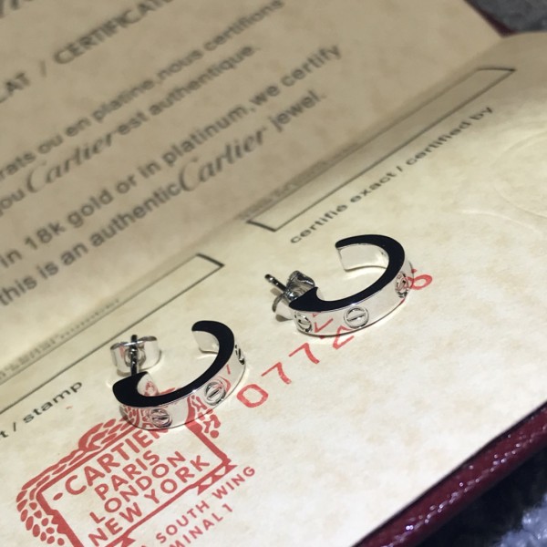 Cartier earrings high-end classic screw pattern non drilling earrings