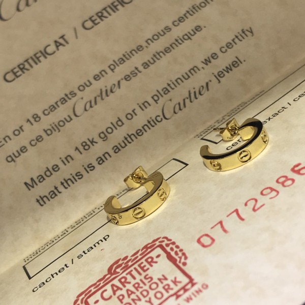 Cartier earrings high-end classic screw pattern non drilling earrings