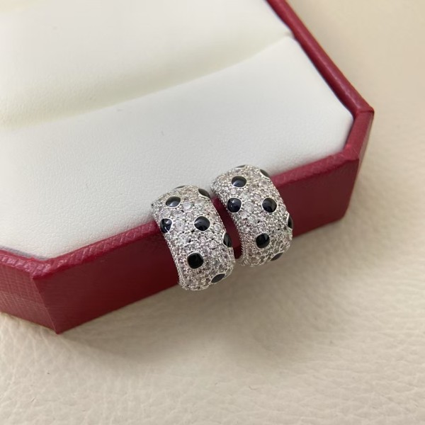 Classic Brand Cartier New product full diamond spotted earrings Factory Direct Sales Free Shipping