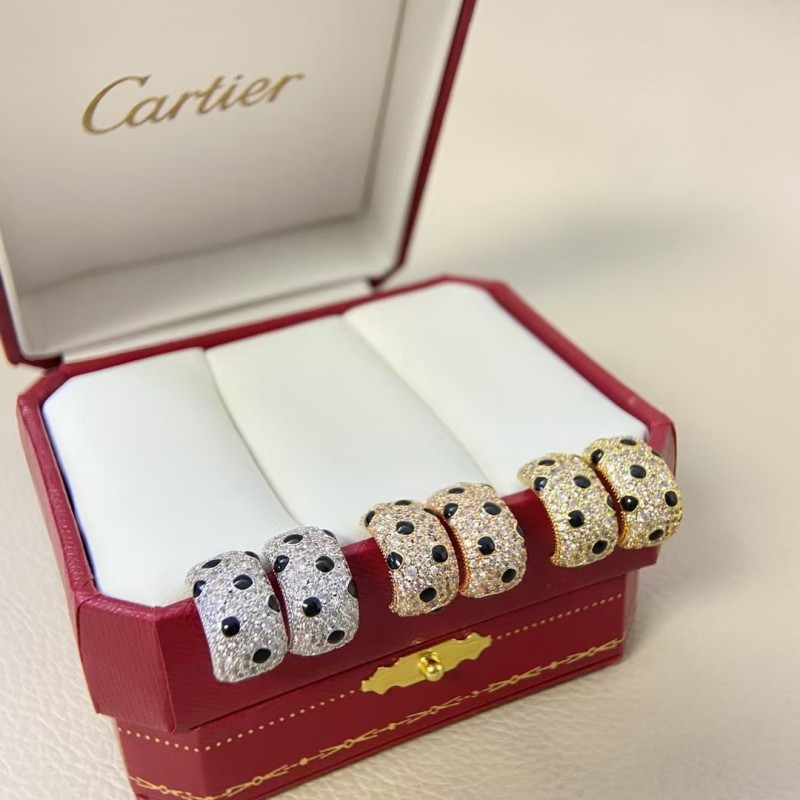 Classic Brand Cartier New product full diamond spotted earrings Factory Direct Sales Free Shipping