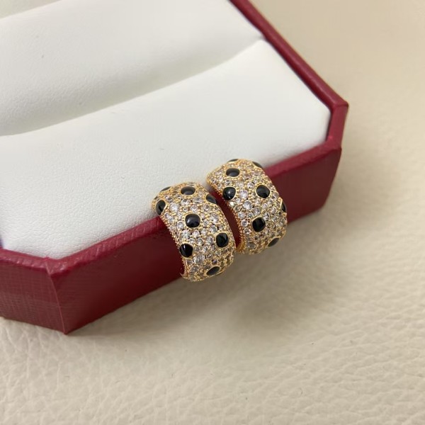Classic Brand Cartier New product full diamond spotted earrings Factory Direct Sales Free Shipping
