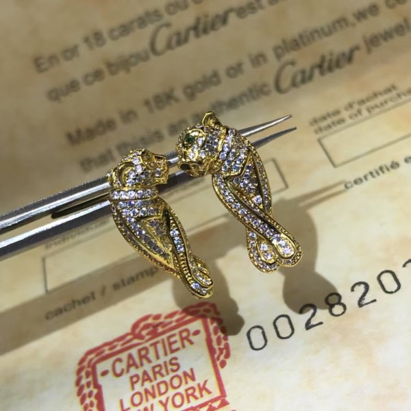 Classic Brand Cartier Starry Sky Leopard earrings Factory Direct Sales Free Shipping