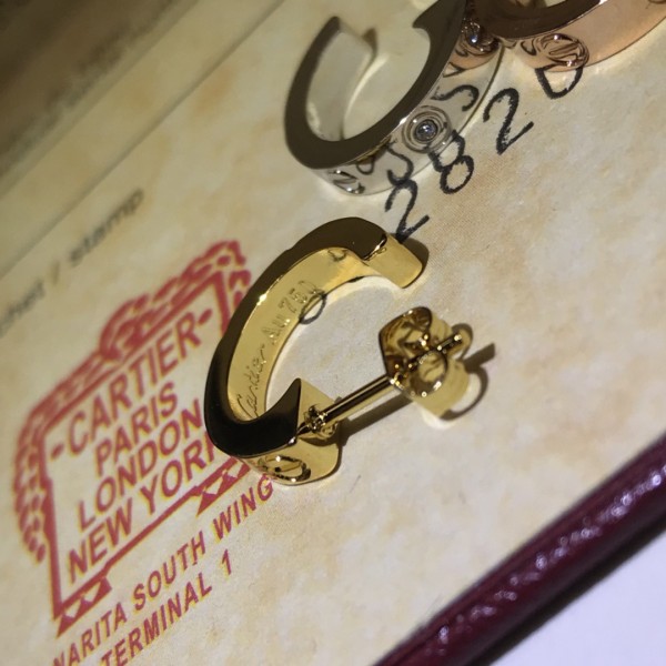 Cartier earrings with high-end classic screw patterns and drilled earrings