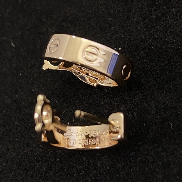 Cartier new ear clip with screw pattern and diamond free ear buckle 