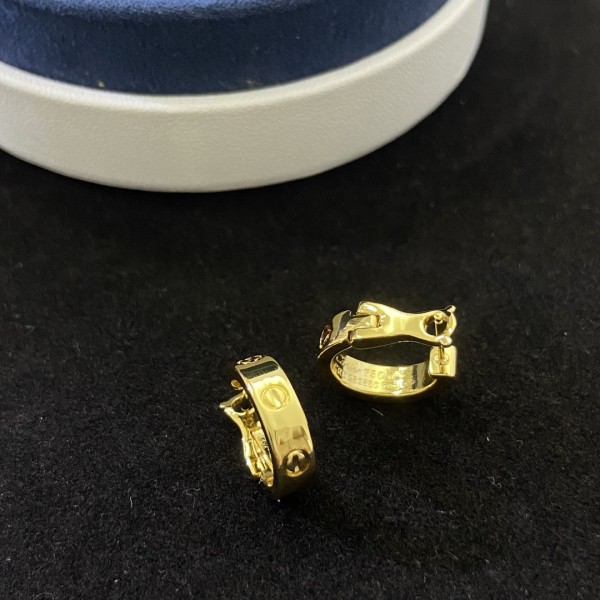 Cartier new ear clip with screw pattern and diamond free ear buckle