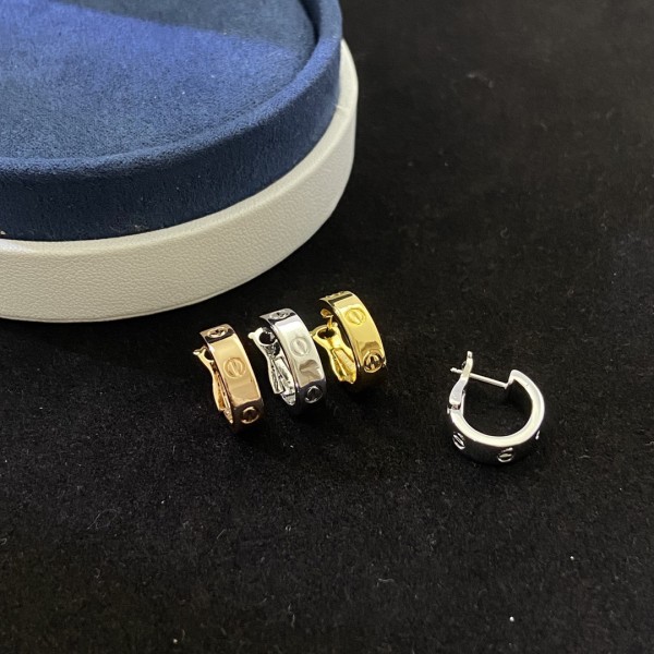 Cartier new ear clip with screw pattern and diamond free ear buckle