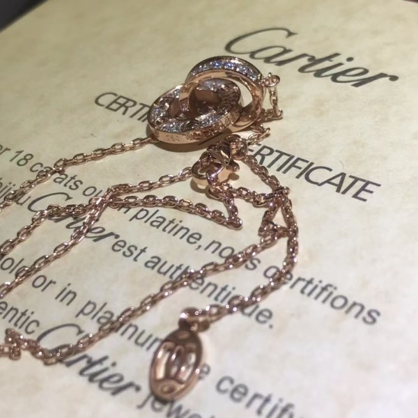 Classic Brand Cartier Necklace New Starry Sky Double Ring Classic Necklace Factory Direct Sales Free Shipping 