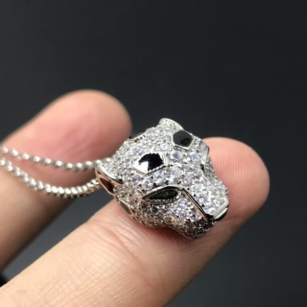 Classic Brand Cartier Necklace New Full Diamond Leopard Head Necklace Factory Direct Sales Free Shipping 