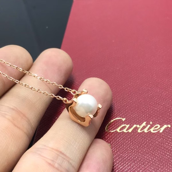 Classic Brand Cartier Necklace New Bull Horn Pearl Necklace Factory Direct Sales Free Shipping 