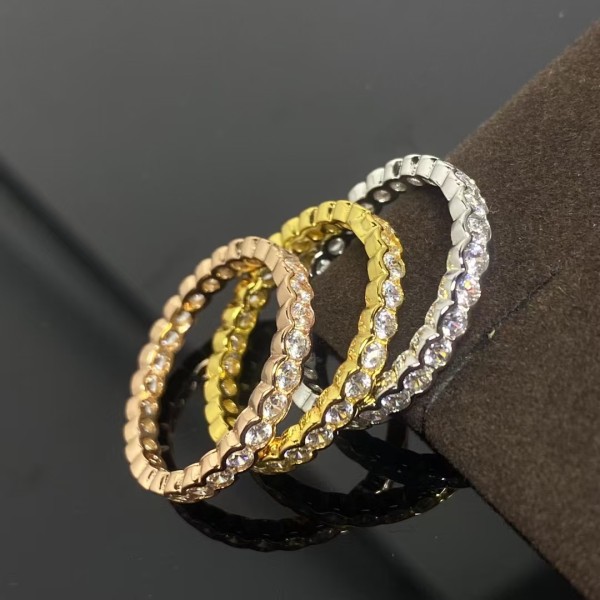 Light Luxury Brand Cartier Full Diamond Polish Edge Ring Factory Direct Sales Free Shipping