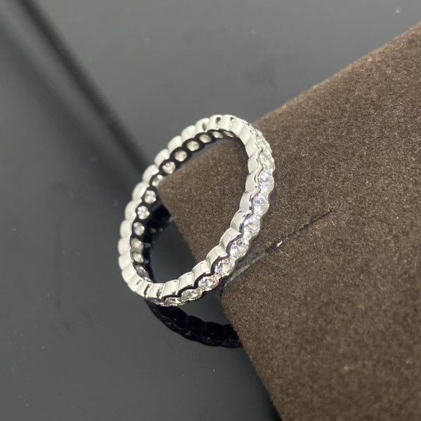 Light Luxury Brand Cartier Full Diamond Polish Edge Ring Factory Direct Sales Free Shipping
