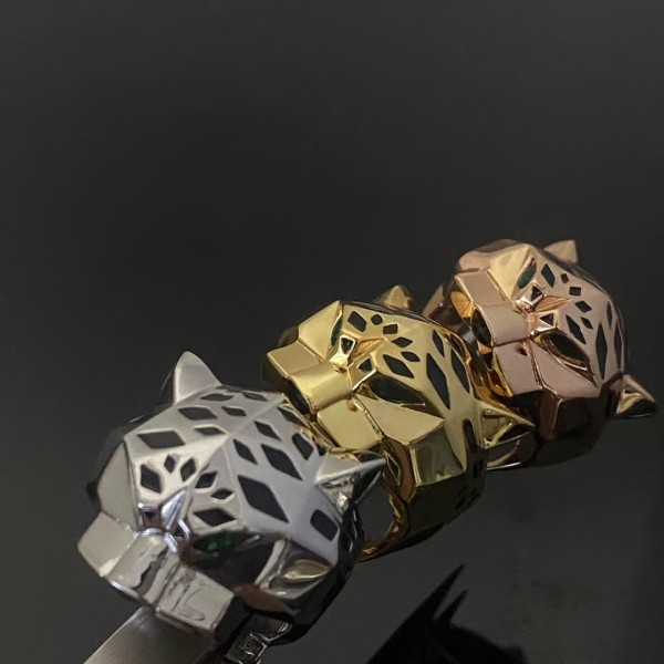 Light Luxury Brand Cartier New Leopard Head Ring Couple Ring Factory Direct Sales Free Shipping