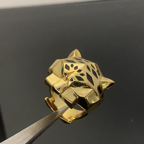 Light Luxury Brand Cartier New Leopard Head Ring Couple Ring Factory Direct Sales Free Shipping