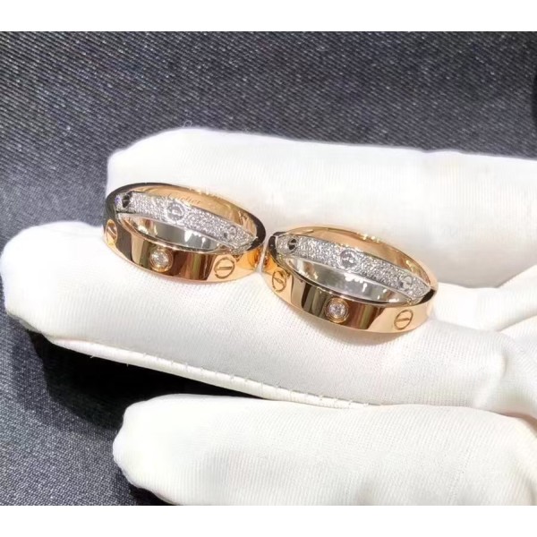 Light Luxury Brand Cartier  2-in-1 screw double ring cross ring Ring Factory Direct Sales Free Shipping