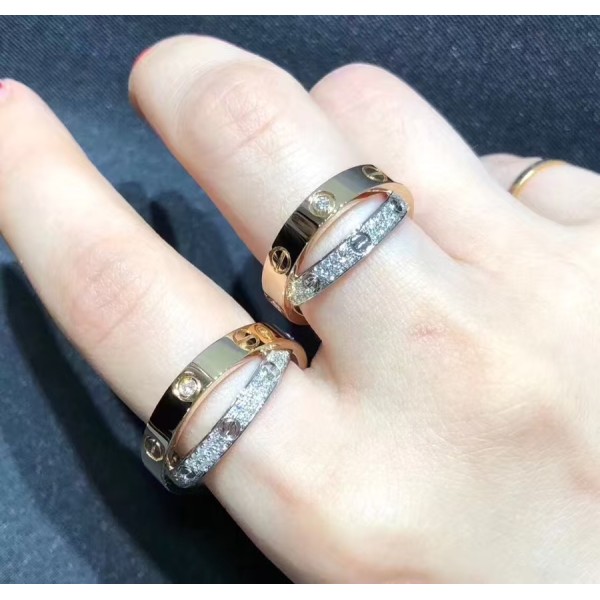Light Luxury Brand Cartier  2-in-1 screw double ring cross ring Ring Factory Direct Sales Free Shipping 