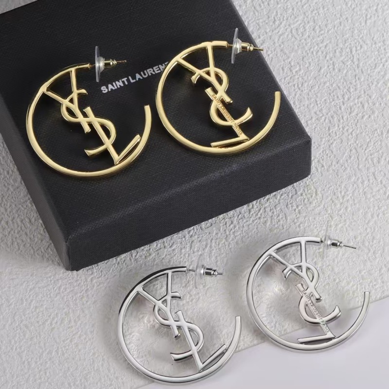 Light Luxury Brand YSL Circle earrings Factory Direct Sales Free Shipping