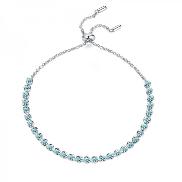 S925 sterling silver light luxury high-end Moissanite bracelet adjustable for wholesale