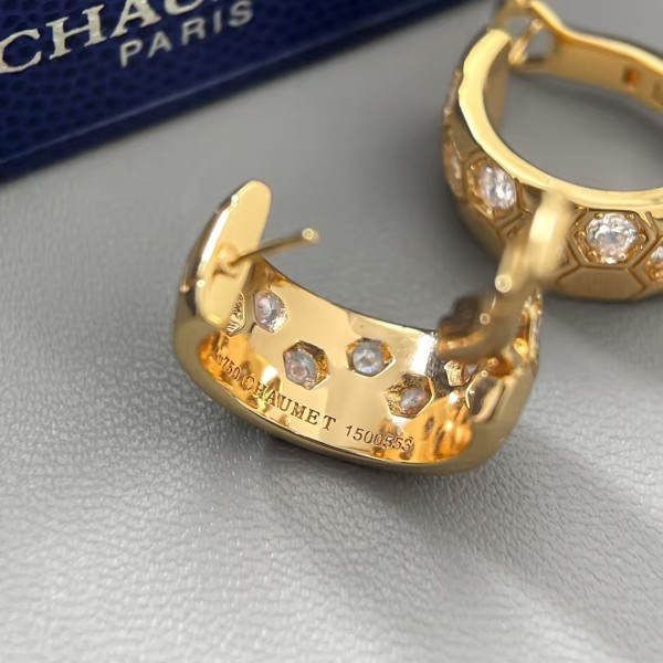 Classic brand Chaumet earrings New diamond studded honeycomb earrings factory direct sales free shipping 
