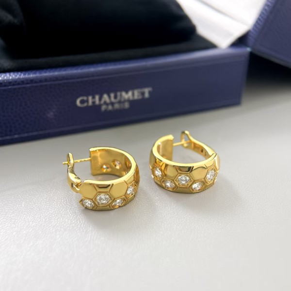 Classic brand Chaumet earrings New diamond studded honeycomb earrings factory direct sales free shipping