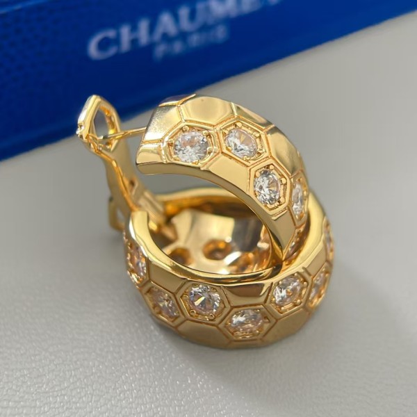Classic brand Chaumet earrings New diamond studded honeycomb earrings factory direct sales free shipping