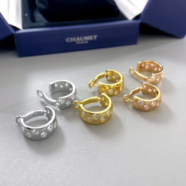 Classic brand Chaumet earrings New diamond studded honeycomb earrings factory direct sales free shipping