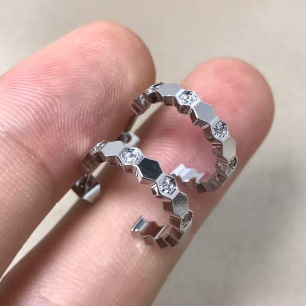 Classic brand Chaumet earrings New Half Circle Honeycomb Diamond Earrings factory direct sales free shipping