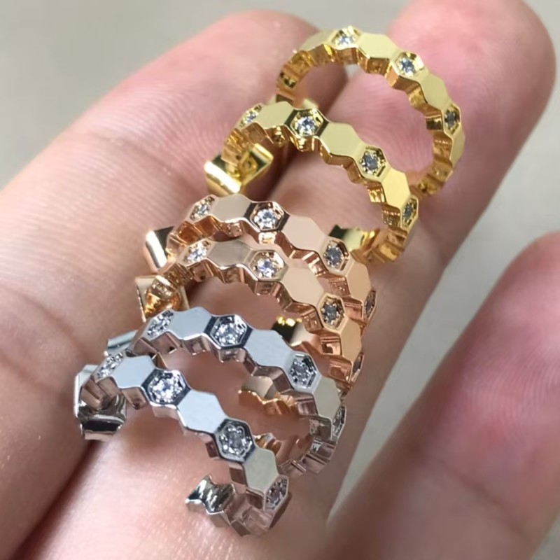 Classic brand Chaumet earrings New Half Circle Honeycomb Diamond Earrings factory direct sales free shipping
