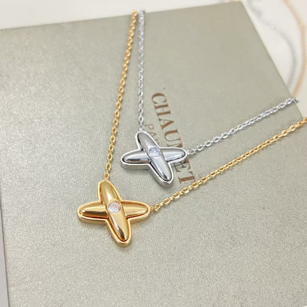 Classic brand Chaumet necklace New smooth single diamond cross necklace factory direct sales free shipping