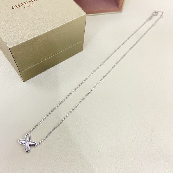 Classic brand Chaumet necklace New smooth single diamond cross necklace factory direct sales free shipping