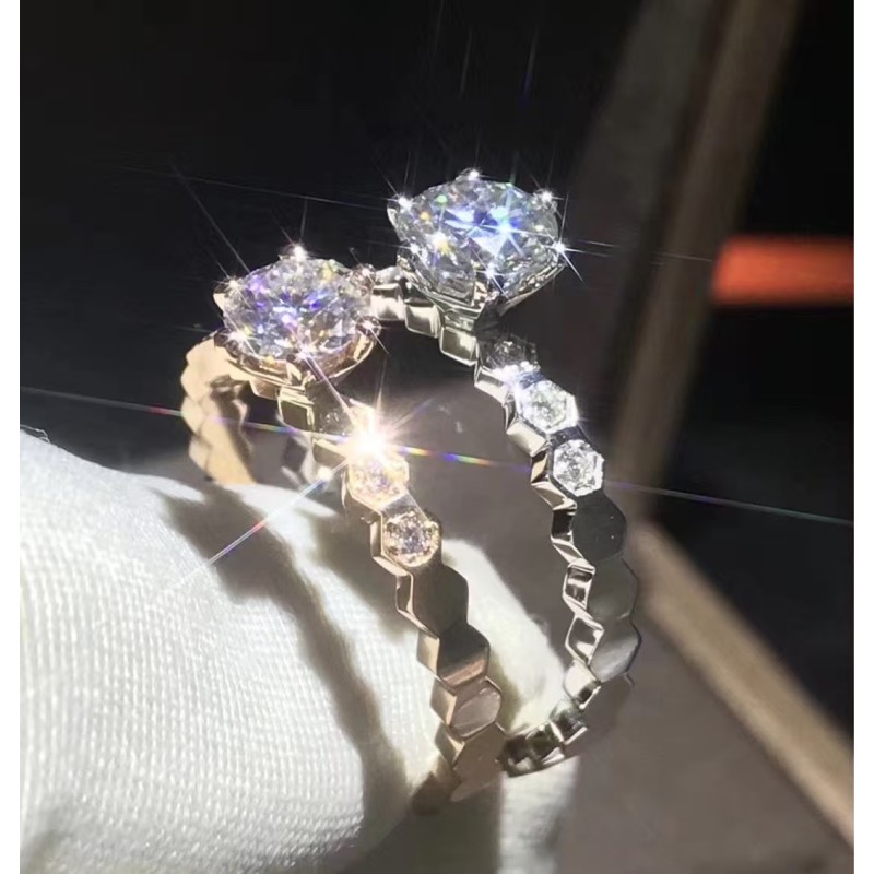 Classic brand Chaumet New honeycomb main diamond six diamond ring Factory Direct Sales with Free Shipping