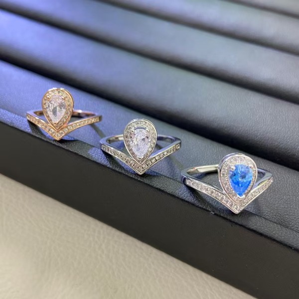 Classic brand Chaumet New Diamond Crown Water Drop Ring Factory Direct Sales with Free Shipping ﻿