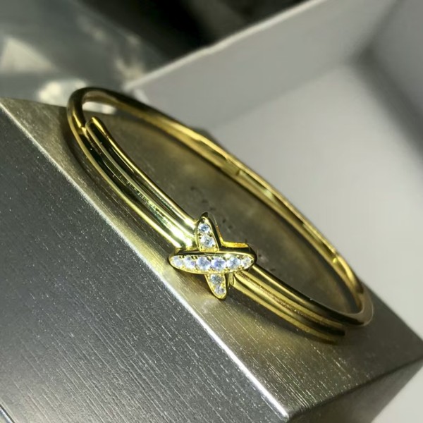 Classic brand Chaumet bracelet New Half Diamond Cross Bracelet factory direct sales free shipping