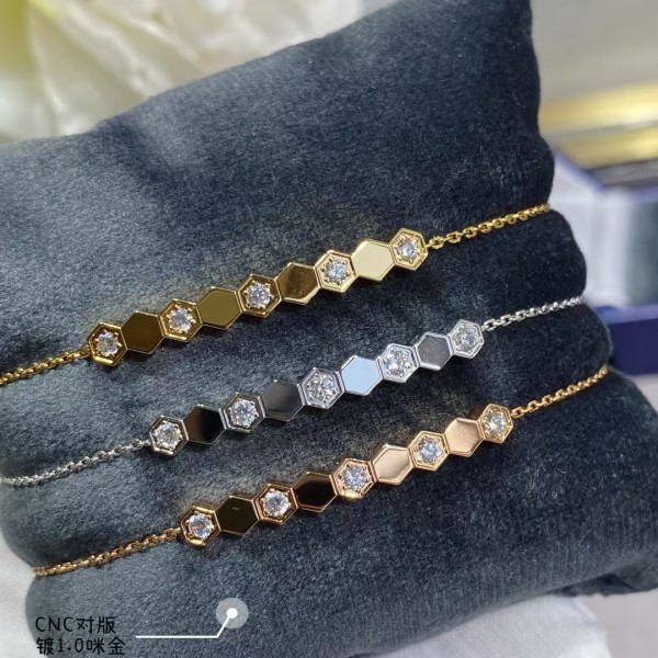 Classic brand Chaumet bracelet New Interval Diamond Honeycomb Bracelet factory direct sales free shipping