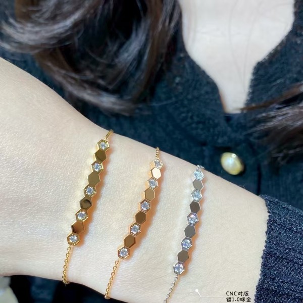 Classic brand Chaumet bracelet New Interval Diamond Honeycomb Bracelet factory direct sales free shipping