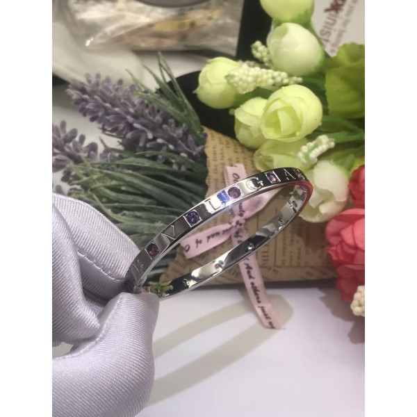 Classic brand high-end jewelry Bvlgari bracelet colored diamond bracelet factory direct sales free shipping 