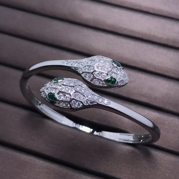 Classic brand high-end jewelry Bvlgari bracelet Double Snakehead Diamond Bracelet factory direct sales free shipping 