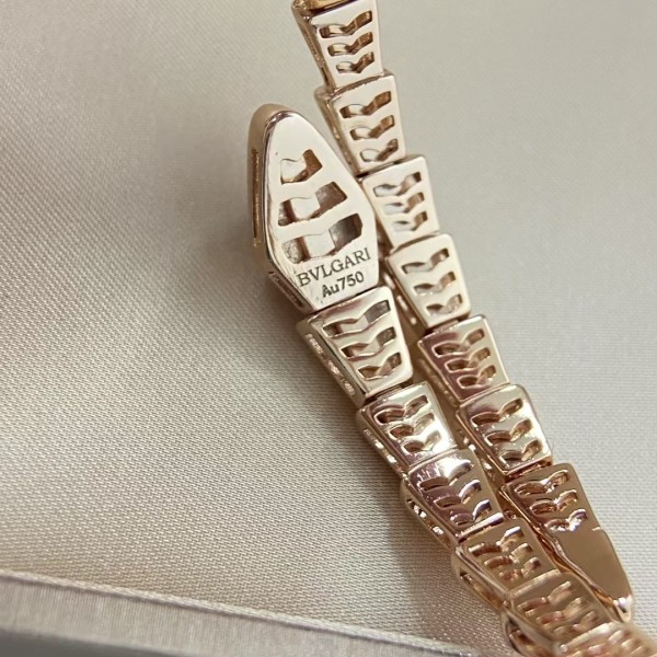 Classic brand high-end jewelry Bvlgari bracelet Pink Diamond Snake Bracelet factory direct sales free shipping