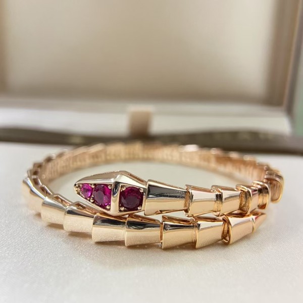 Classic brand high-end jewelry Bvlgari bracelet Pink Diamond Snake Bracelet factory direct sales free shipping