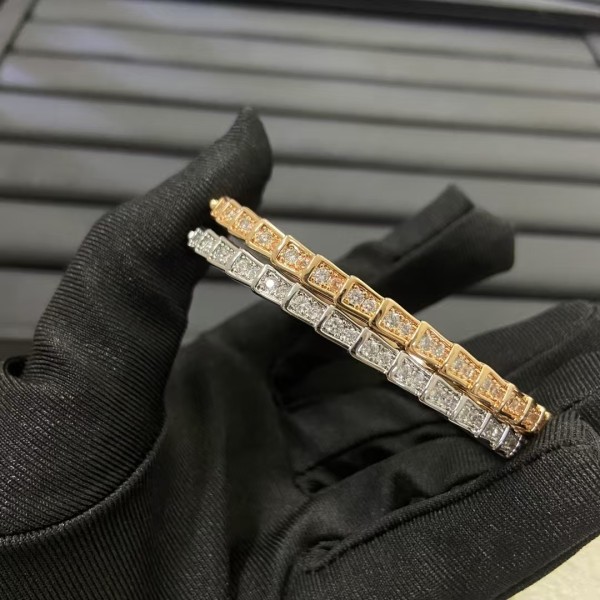 Classic brand high-end jewelry Bvlgari bracelet Snake bone full diamond bracelet factory direct sales free shipping