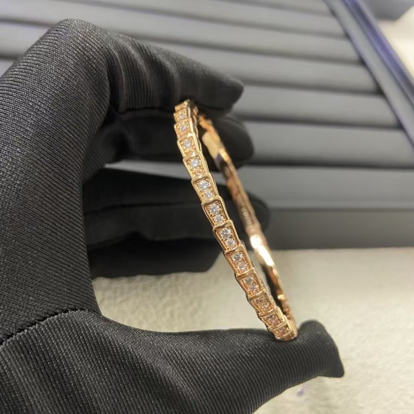 Classic brand high-end jewelry Bvlgari bracelet Snake bone full diamond bracelet factory direct sales free shipping 