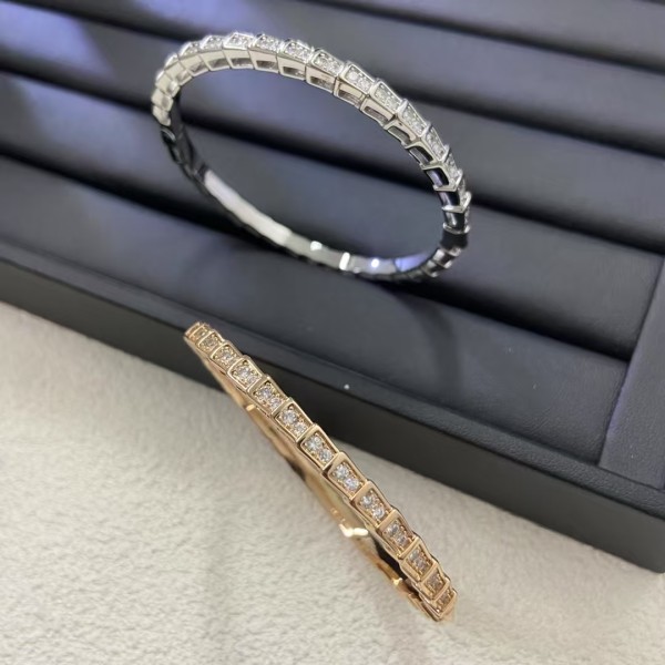 Classic brand high-end jewelry Bvlgari bracelet Snake bone full diamond bracelet factory direct sales free shipping